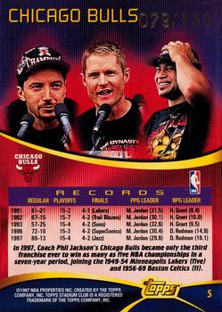 1997-98 Stadium Club - One of a Kind #5 Bulls - Team of the 90s Back