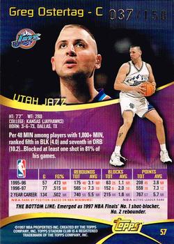 1997-98 Stadium Club - One of a Kind #57 Greg Ostertag Back