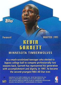 1997-98 Topps - Generations Refractors #G23 Kevin Garnett Back