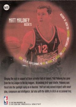 1996-97 Ultra - All-Rookie #9 Matt Maloney Back