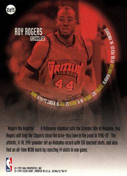1996-97 Ultra - All-Rookie #12 Roy Rogers Back