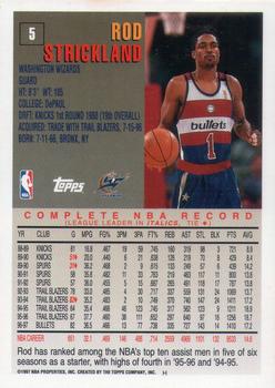 1997-98 Topps - Minted in Springfield #5 Rod Strickland Back