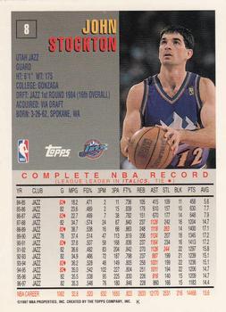 1997-98 Topps - Minted in Springfield #8 John Stockton Back