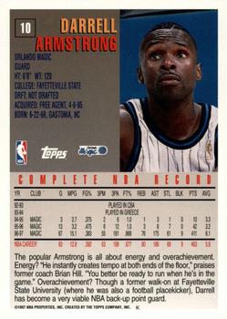 1997-98 Topps - Minted in Springfield #10 Darrell Armstrong Back
