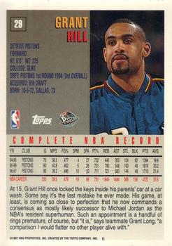 1997-98 Topps - Minted in Springfield #29 Grant Hill Back