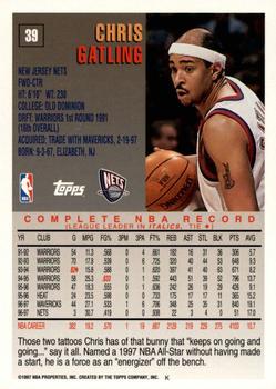 1997-98 Topps - Minted in Springfield #39 Chris Gatling Back