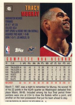 1997-98 Topps - Minted in Springfield #45 Tracy Murray Back