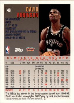 1997-98 Topps - Minted in Springfield #46 David Robinson Back