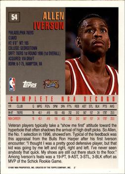 1997-98 Topps - Minted in Springfield #54 Allen Iverson Back