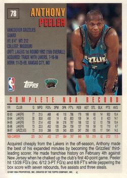 1997-98 Topps - Minted in Springfield #78 Anthony Peeler Back