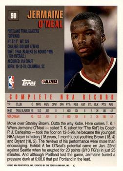 1997-98 Topps - Minted in Springfield #90 Jermaine O'Neal Back