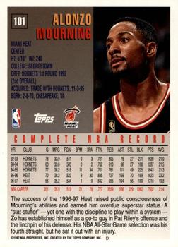 1997-98 Topps - Minted in Springfield #101 Alonzo Mourning Back