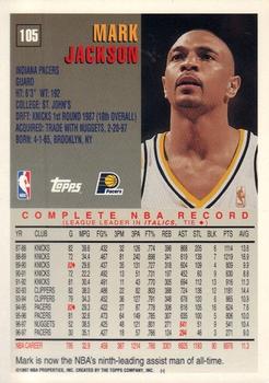 1997-98 Topps - Minted in Springfield #105 Mark Jackson Back