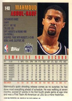 1997-98 Topps - Minted in Springfield #143 Mahmoud Abdul-Rauf Back
