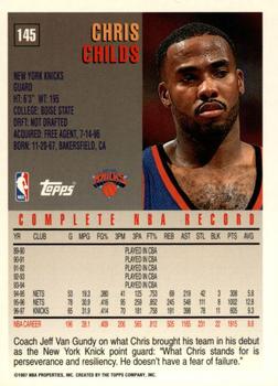 1997-98 Topps - Minted in Springfield #145 Chris Childs Back