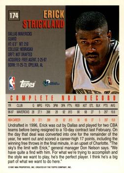 1997-98 Topps - Minted in Springfield #174 Erick Strickland Back