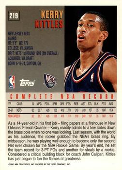 1997-98 Topps - Minted in Springfield #219 Kerry Kittles Back
