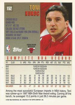1997-98 Topps - O-Pee-Chee #152 Toni Kukoc Back