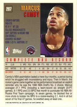 1997-98 Topps - O-Pee-Chee #207 Marcus Camby Back
