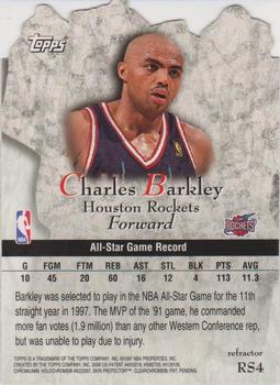 1997-98 Topps - Rock Stars Refractors #RS4 Charles Barkley Back