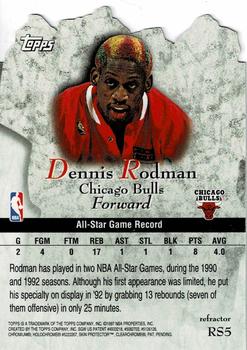 1997-98 Topps - Rock Stars Refractors #RS5 Dennis Rodman Back