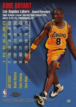 1997-98 Topps Chrome - Destiny #D5 Kobe Bryant Back