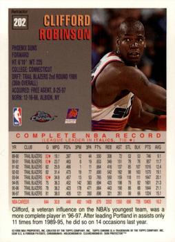 1997-98 Topps Chrome - Refractors #202 Clifford Robinson Back