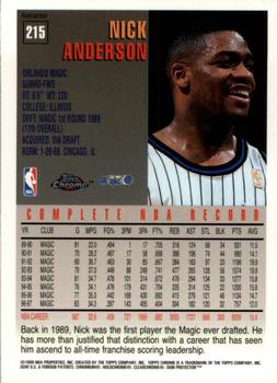 1997-98 Topps Chrome - Refractors #215 Nick Anderson Back