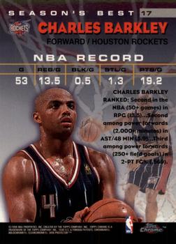 1997-98 Topps Chrome - Season's Best #17 Charles Barkley Back