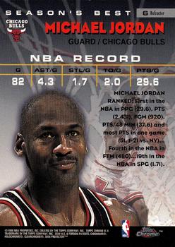 1997-98 Topps Chrome - Season's Best Refractors #6 Michael Jordan Back