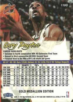 1997-98 Ultra - Gold Medallion #110G Gary Payton Back