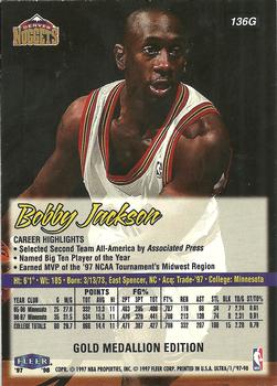 1997-98 Ultra - Gold Medallion #136G Bobby Jackson Back