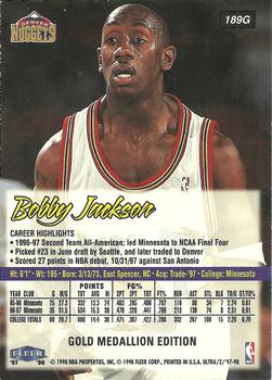 1997-98 Ultra - Gold Medallion #189G Bobby Jackson Back