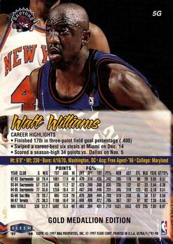 1997-98 Ultra - Gold Medallion #5G Walt Williams Back