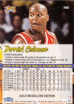 1997-98 Ultra - Gold Medallion #18G Derrick Coleman Back