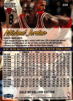 1997-98 Ultra - Gold Medallion #23G Michael Jordan Back