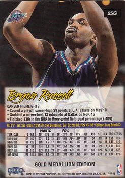 1997-98 Ultra - Gold Medallion #25G Bryon Russell Back