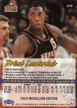1997-98 Ultra - Gold Medallion #31G Priest Lauderdale Back