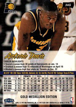 1997-98 Ultra - Gold Medallion #34G Antonio Davis Back