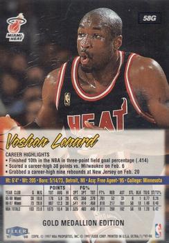 1997-98 Ultra - Gold Medallion #58G Voshon Lenard Back
