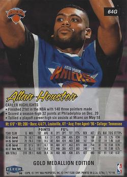 1997-98 Ultra - Gold Medallion #64G Allan Houston Back