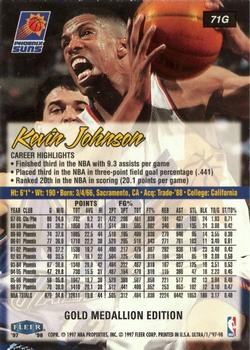 1997-98 Ultra - Gold Medallion #71G Kevin Johnson Back