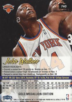 1997-98 Ultra - Gold Medallion #74G John Wallace Back