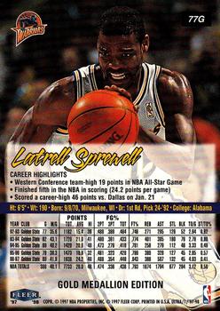 1997-98 Ultra - Gold Medallion #77G Latrell Sprewell Back