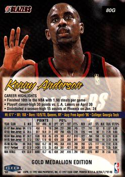 1997-98 Ultra - Gold Medallion #80G Kenny Anderson Back