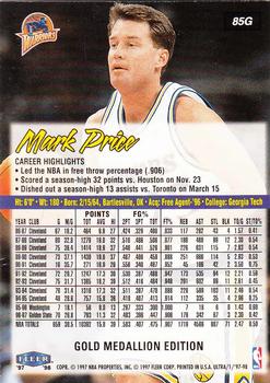1997-98 Ultra - Gold Medallion #85G Mark Price Back