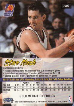 1997-98 Ultra - Gold Medallion #88G Steve Nash Back