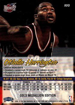 1997-98 Ultra - Gold Medallion #92G Othella Harrington Back