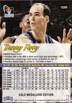 1997-98 Ultra - Gold Medallion #123G Danny Ferry Back