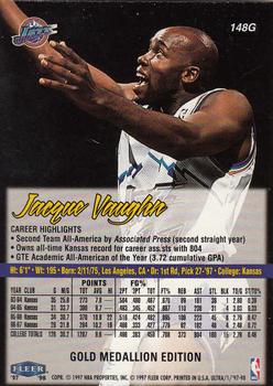 1997-98 Ultra - Gold Medallion #148G Jacque Vaughn Back